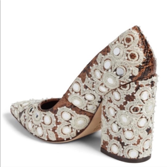 Tory Burch Francesca Roccia Python heels - Picture 2 of 12